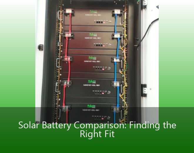 Solar Battery Comparison: Finding the Right Fit